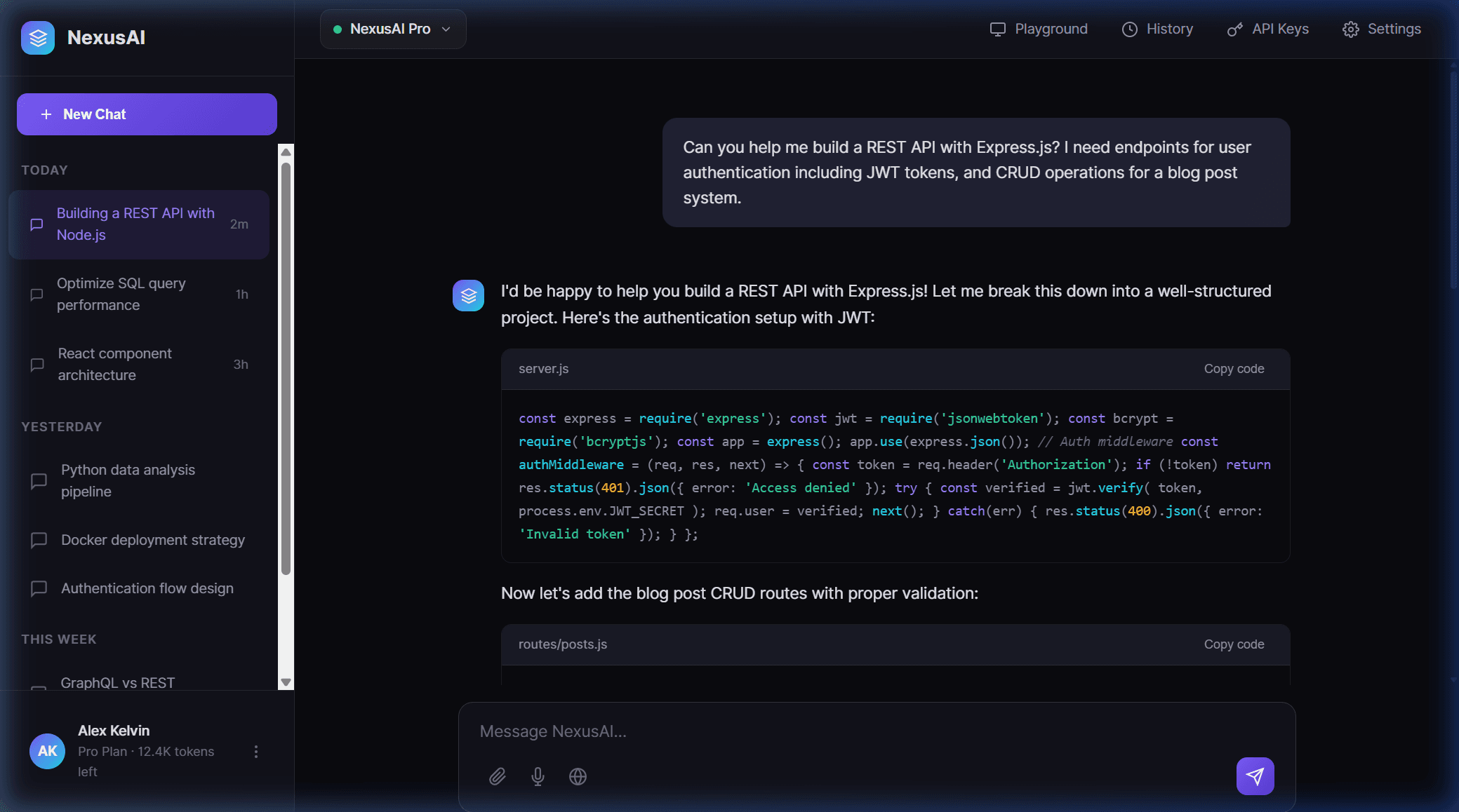 AI Tool Interface preview