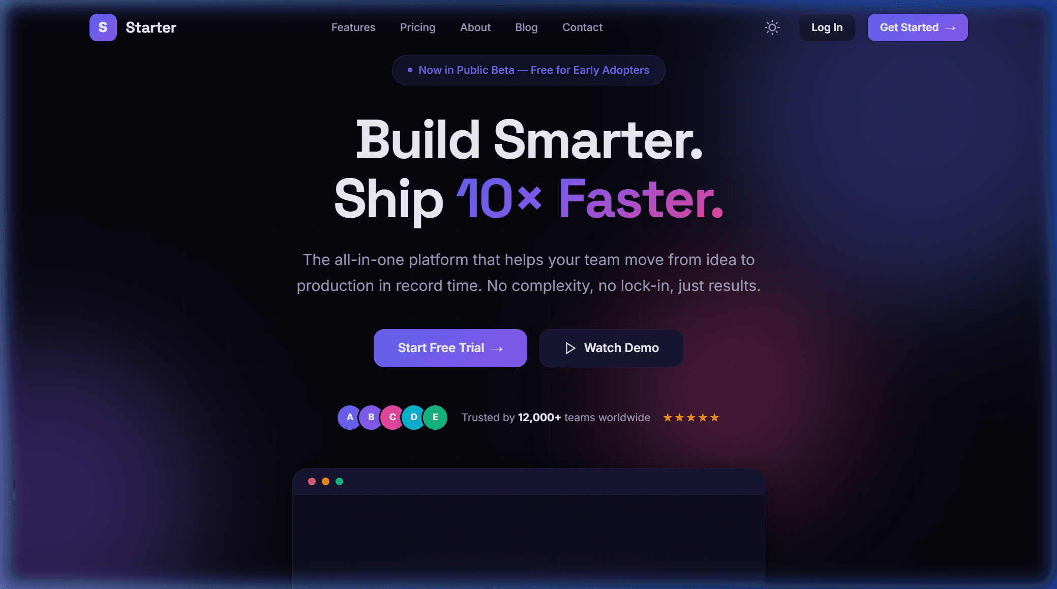 SaaS Landing Page template for PropTech preview